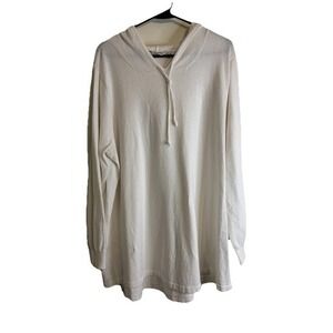 Soft Surrounding Linen Blend Cream Sweater‎ Hoodie Size 2xl Lagenlook Oversized